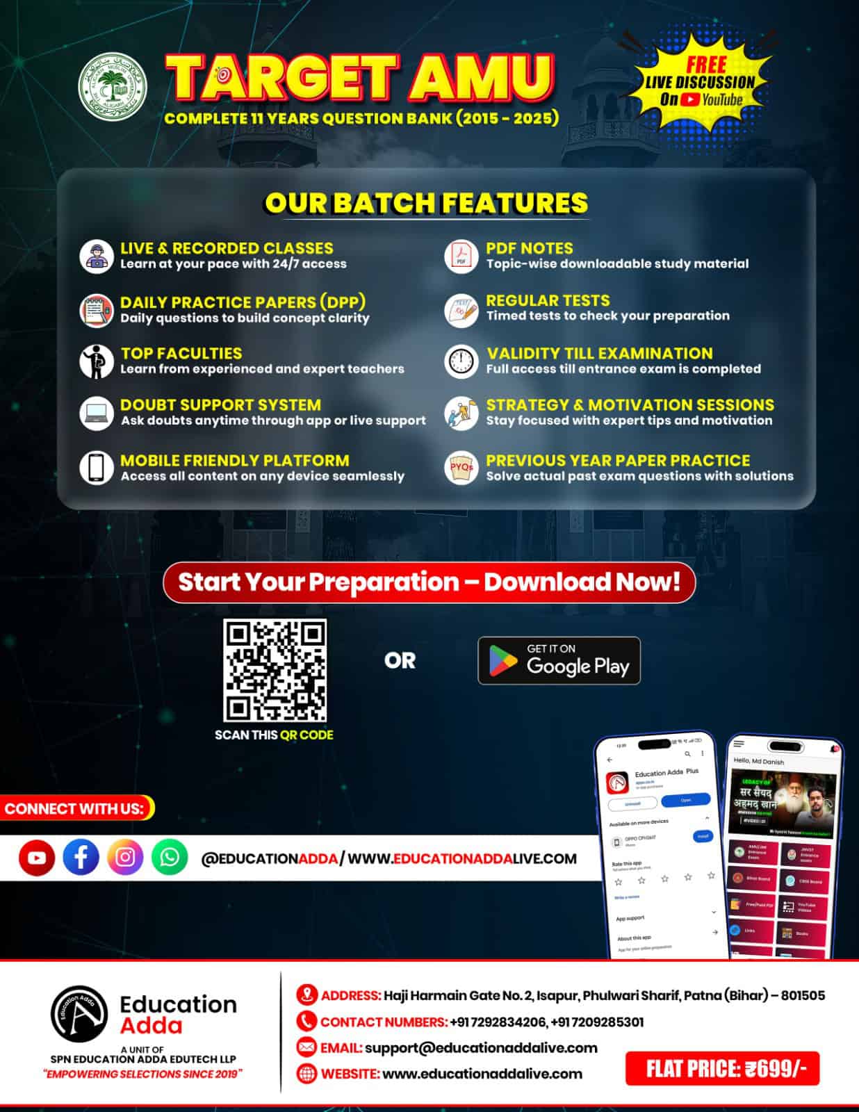 AMU Last 10 Years Questions Papers of Class 11th Arts & Com