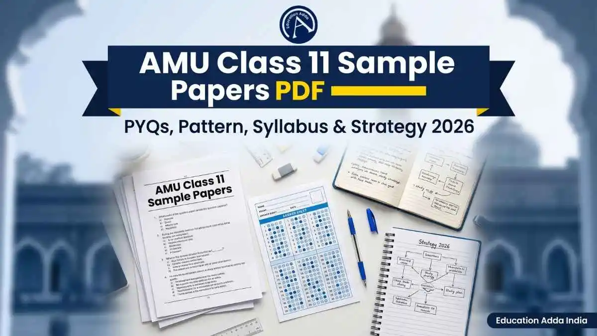 AMU Class 11 entrance exam sample papers PDF download for 2026 preparation