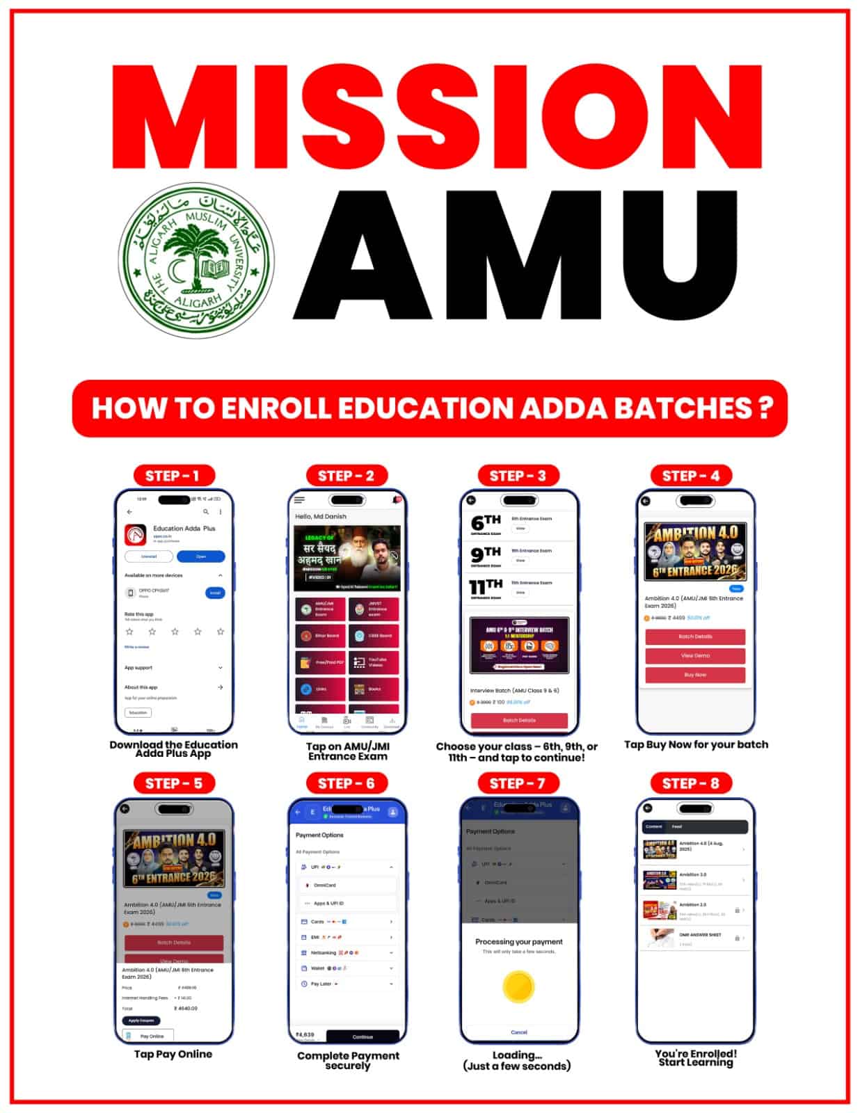 AMU Class 6 Question Paper 2019 PDF