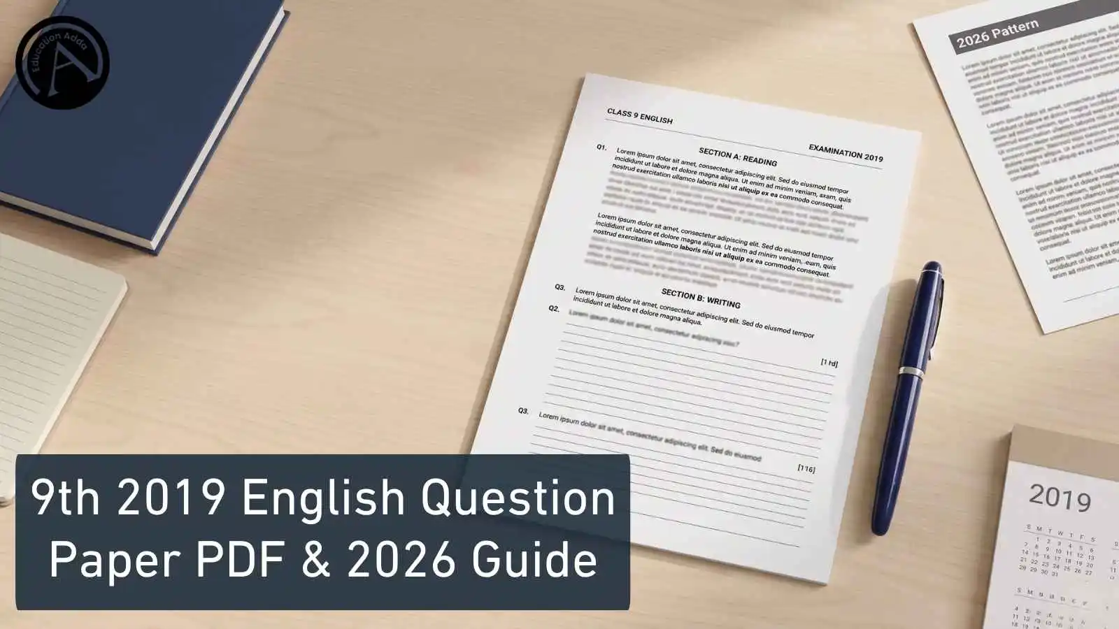9th 2019 English question paper PDF guide with exam pattern and 2026 update